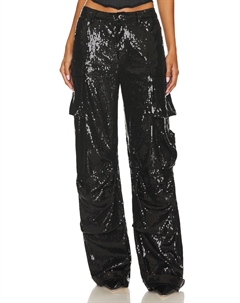Брюки с двойными пайетками, черный Steve madden