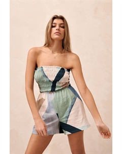 Комбинезон бандо из 100% хлопка со сборками, синий Next