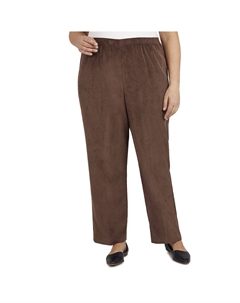 Классические брюки прямого кроя без застежки размера плюс, коричневый Alfred dunner