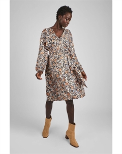 Платье мини для беременных с цветочным принтом и рукавами блузонами, черный Jojo maman bébé