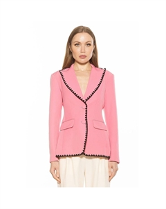 Женский блейзер с длинными рукавами и вышивкой Jessilyn, розовый Alexia admor