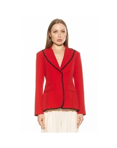 Женский блейзер с длинными рукавами и вышивкой Jessilyn, красный Alexia admor