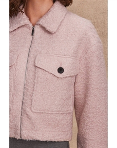 Укороченный жакет свободного кроя из ткани букле, розовый Next