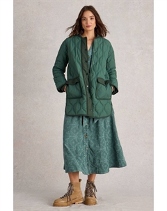 Стеганое пальто Raya, зеленый White stuff