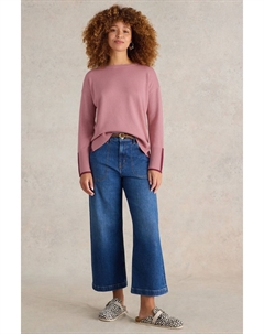 Джемпер оливкового цвета, розовый White stuff