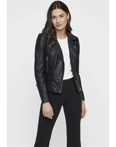 Кожаная куртка "YASSOPHIE LEATHER JACKET" с байкерскими деталями, черный Y.a.s