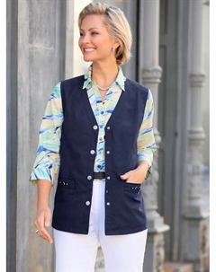 Короткий жилет, цвет морской волны Classic basics