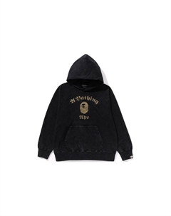 BAPE Overdye Pullover Свободный крой с капюшоном, черный A bathing ape®