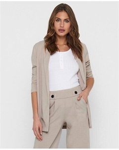Струящийся женский пиджак с воротником с лацканами, бежевый Jdy