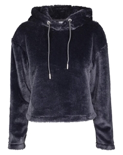 Свитер с круглым вырезом " Women's Ladies Oversize Short Teddy Hoody", черный Urban classics