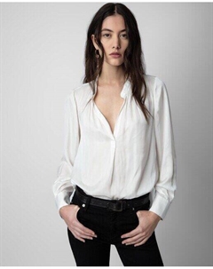 Tink Женская однотонная блузка с длинными рукавами, белый Zadig&voltaire