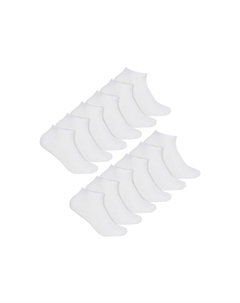 Набор из 12 пар бамбуковых спортивных носков | Легкие низкие носки, белый Sock snob