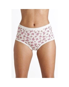 Набор из трех комфортных трусов с высокой талией, оборкой на талии и бантиком по центру, розовый Camille