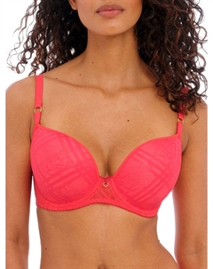 Формованный бюстгальтер-футболка с глубоким вырезом Fatale, красный Freya