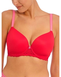 Необычный формованный бюстгальтер-футболка демисезон, красный Freya