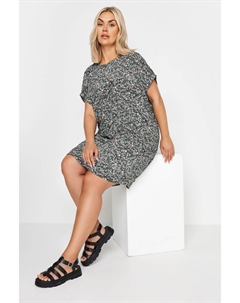 Платье прямого кроя с принтом пейсли, черный Yours