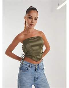 Корсетный топ на шнуровке, хаки Pink vanilla