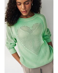 Свитер с сердцем, зеленый Next