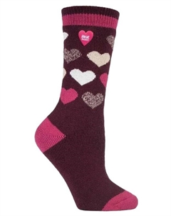 Тонкие женские зимние термоноски Lite в модном дизайне Dunham, розовый Heat holders