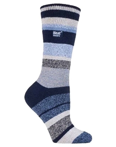 Тонкие женские зимние термоноски Lite в модном дизайне Brookside, синий Heat holders