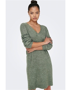 Трикотажное платье с V-образным вырезом, зеленый Jdy
