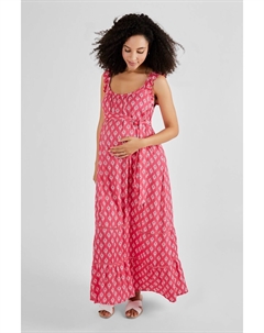 Платье макси для беременных с расклешенными рукавами, розовый Jojo maman bébé