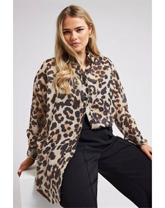 Рубашка London с цветочным принтом, коричневый Yours