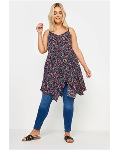 Майка с принтом Rainbow и пейсли, черный Yours