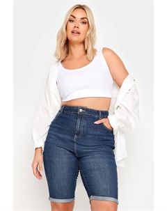 Джинсовые шорты средней эластичности, синий Yours