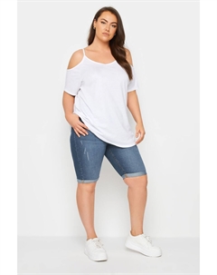 Джинсовые шорты с кошачьими царапинами, синий Yours