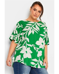Топ с цветочными мотивами, зеленый Yours