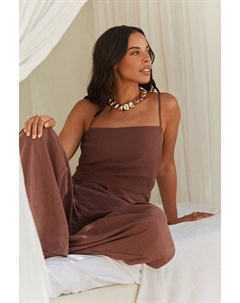 Удлиненный топ Coord, коричневый Next