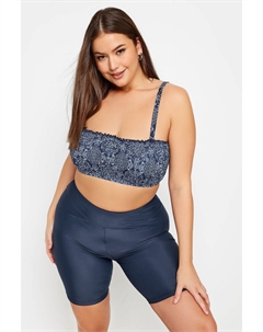 Топ бикини со сборками и принтом в стиле бохо, синий Yours