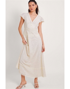 Платье Ирен с английской вышивкой, бежевый Monsoon