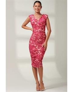 Сетчатое облегающее платье Pamela со сборками, розовый Jolie moi