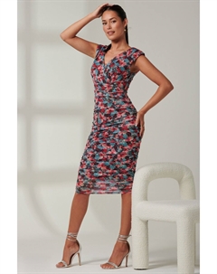 Сетчатое облегающее платье Pamela со сборками, синий Jolie moi