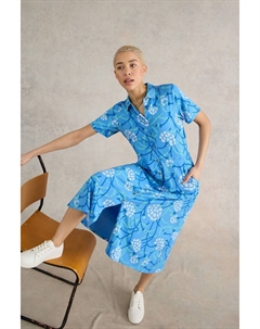 Трикотажное платье-рубашка Rua, синий White stuff