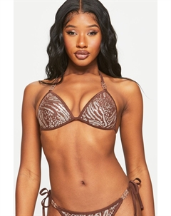 Коричневый лиф бикини Sultry Heat с треугольными пайетками, коричневый Ann summers