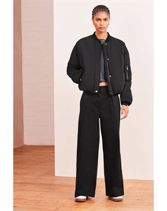 Широкие брюки-чиносы со складками спереди, черный Next