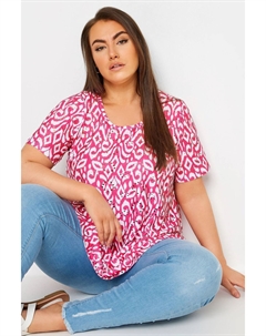 Свинг-Футболка Broderie, розовый Yours