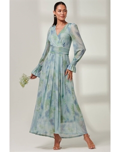 Сетчатое платье макси с эффектом тай-дай, синий Jolie moi