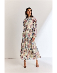 Платье макси со складками и эффектом металлик, синий Next