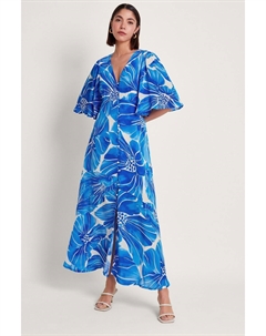 Платье Maura с цветочным принтом, синий Monsoon