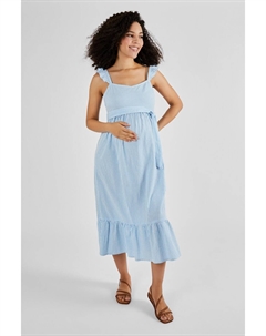 Летнее платье миди в полоску для беременных, синий Jojo maman bébé