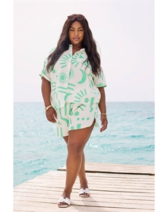 Шорты с абстрактным принтом из лимитированной коллекции, белый Yours