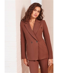Элегантный двубортный пиджак, коричневый Next