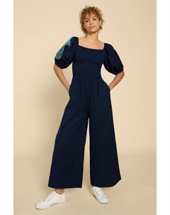 Комбинезон Reese с вышивкой, синий White stuff