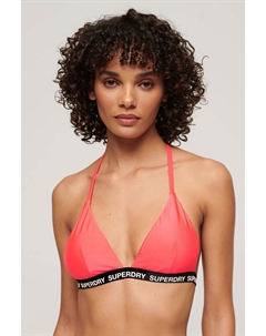 Эластичный верх бикини с треугольными чашками, розовый Superdry