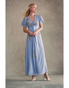 Платье макси Kendra с декором, синий Monsoon