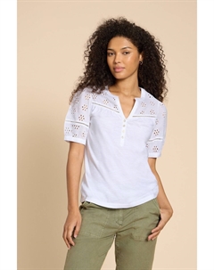 Топ Белла из бродери микс , белый White stuff